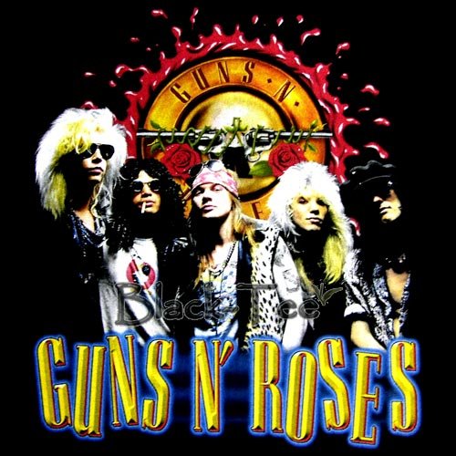 GUNS N ROSES BLACK ROCK TEE T SHIRT Size L / D14