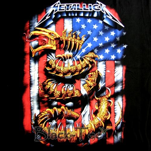 METALLICA BLACK HEAVY METAL TEE T SHIRT Size L / D21
