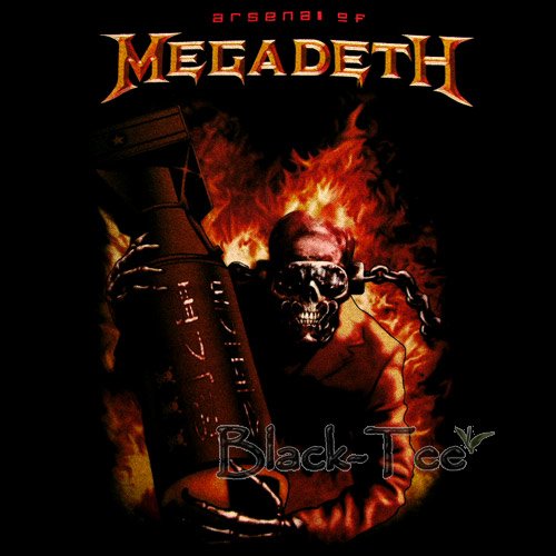 MEGADETH BLACK HEAVY METAL TEE T SHIRT Size M / D23