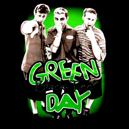GREEN DAY BLACK PUNK ROCK TEE T SHIRT SIZE XL / D74