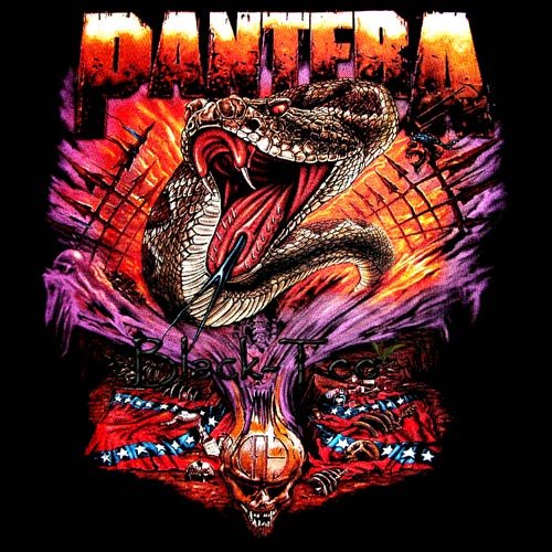 PANTERA BLACK HEAVY METAL TEE T SHIRT SIZE XL / D79