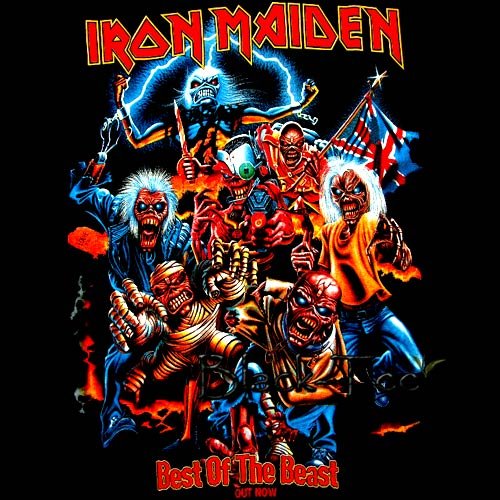 IRON MAIDEN HEAVY METAL T SHIRT BEAST TEE Sz.S E33