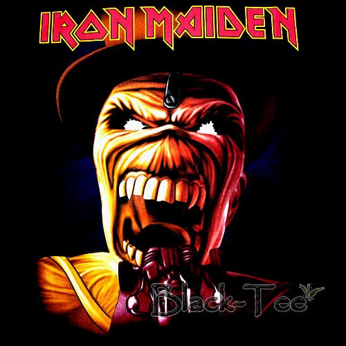 IRON MAIDEN BLACK HEAVY METAL TEE T SHIRT SIZE XL / E43