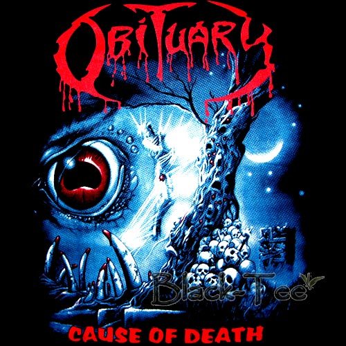 OBITUARY BLACK TEE T SHIRT CAUSE OF DEATH SIZE XL / E83