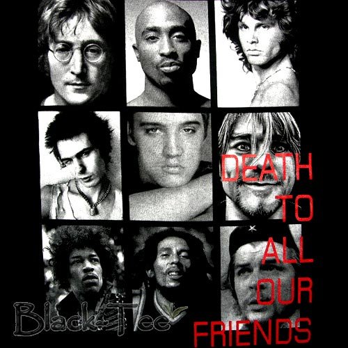 DEATH TO ALL OUR FRIENDS DEATH ROCK T SHIRT Sz. M / F01