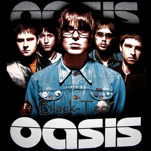 OASIS BLACK ROCK TEE T SHIRT BAND SIZE S / F16