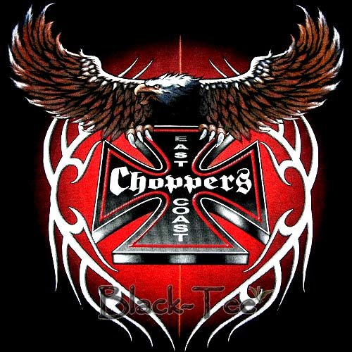 EAST COAST CHOPPERS BLACK TEE T SHIRT SIZE XL / F23