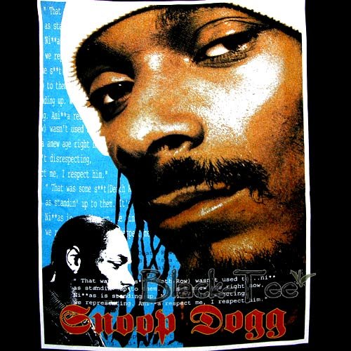 SNOOP DOGG BLACK HIP HOP TEE T SHIRT RAP SIZE XL / F27