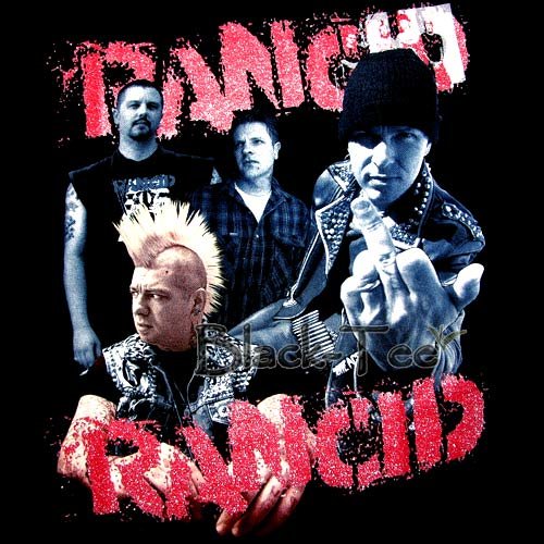 RANCID BLACK PUNK ROCK TEE T SHIRT BAND SIZE XL / F46
