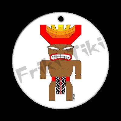FRIKI-TIKI Joe-Tiki Porcelain Christmas Ornament - NEW Collectible