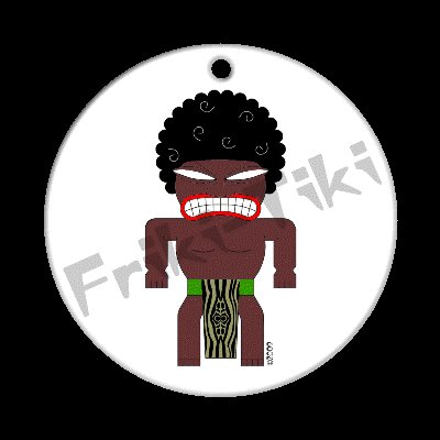 FRIKI-TIKI Afro-Tiki Porcelain Christmas Ornament - NEW Collectible