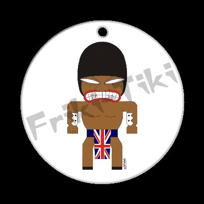 FRIKI-TIKI Brit-Tiki Porcelain Christmas Ornament - NEW Collectible