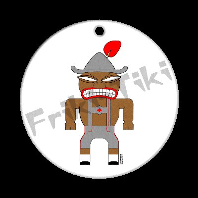 FRIKI-TIKI Deutch-Tiki Porcelain Christmas Ornament - NEW Collectible