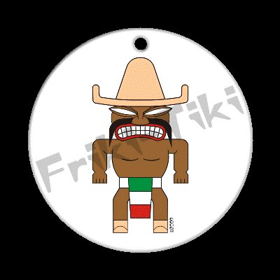 FRIKI-TIKI Mexi-Tiki Porcelain Christmas Ornament - NEW Collectible