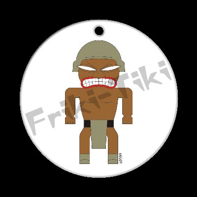 FRIKI-TIKI Mili-Tiki Porcelain Christmas Ornament - NEW Collectible