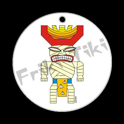 FRIKI-TIKI Mummi-Tiki Porcelain Christmas Ornament - NEW Collectible