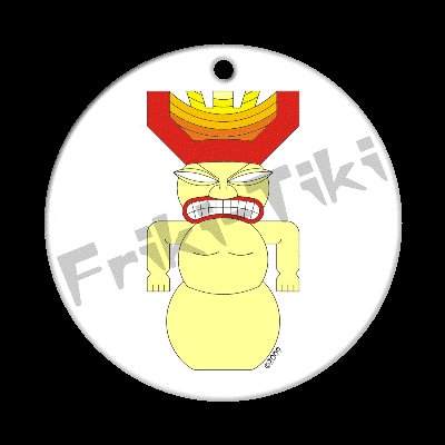 FRIKI-TIKI Snow-Tiki Porcelain Christmas Ornament - NEW Collectible