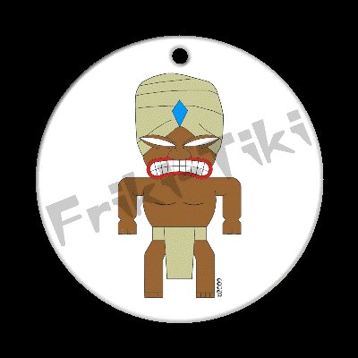 FRIKI-TIKI Turbin-Tiki Porcelain Christmas Ornament - NEW Collectible