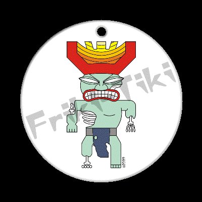 FRIKI-TIKI Zombie-Tiki Porcelain Christmas Ornament - NEW Collectible