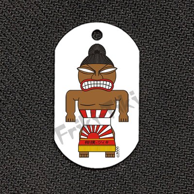 FRIKI-TIKI Sumo-Tiki Dog Tag w/ 30" Ball Chain - NEW