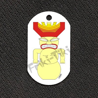 FRIKI-TIKI Snow-Tiki Dog Tag w/ 30" Ball Chain - NEW