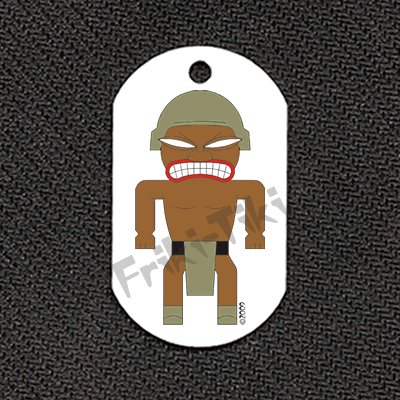 FRIKI-TIKI Mili-Tiki Dog Tag w/ 30" Ball Chain - NEW