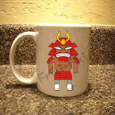 FRIKI-TIKI Samurai-Tiki 11oz Ceramic Coffee Mug - NEW Collectible