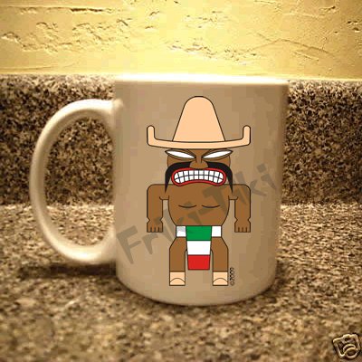 FRIKI-TIKI Mexi-Tiki 11oz Ceramic Coffee Mug - NEW Collectible