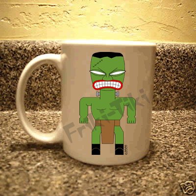 FRIKI-TIKI Frank-n-Tiki 11oz Ceramic Coffee Mug - NEW Collectible