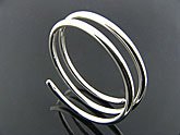 Double Coil Sterling Silver Bracelet