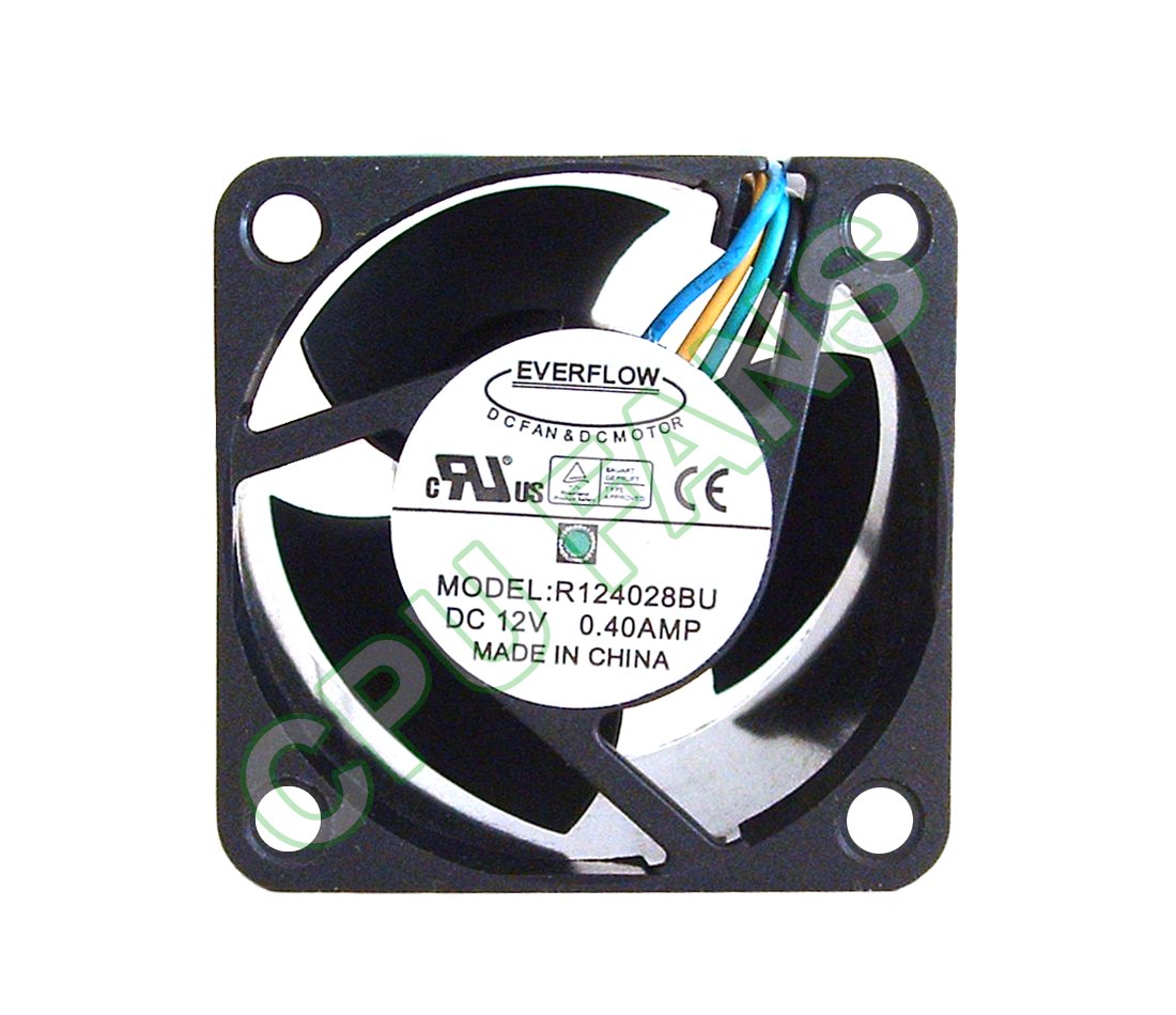 Everflow R124028BU Rack Mount Server Fan 40x40x28mm 4-pin/4-wire PWM Cooling Fan