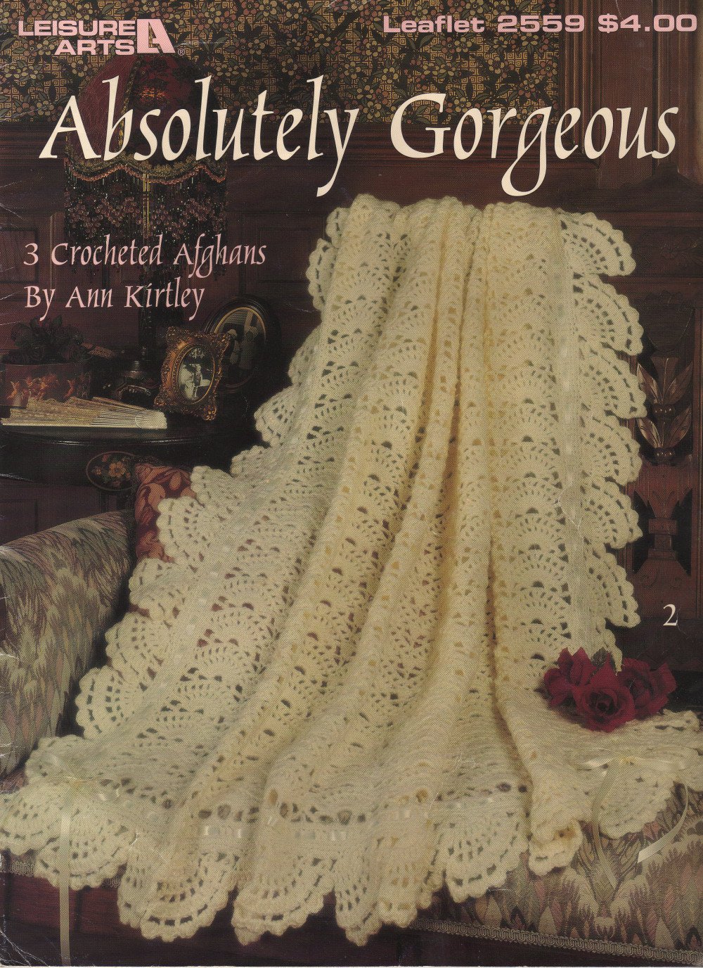 Absolutely Gorgeous Leisure Arts Leaflet 2559 3 Crocheted Afghans by Ann Kirtley