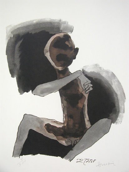 Mother Teresa by M.F. Husain Signed limited edition print Indian Contemporary art