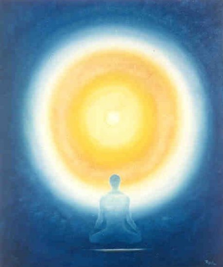 Enlightenment by Rajesh Baderia oil on canvas spiritual expressionism Mysticism