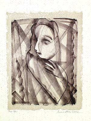 Untitled by Sanat Kar- signed limited edition Etching