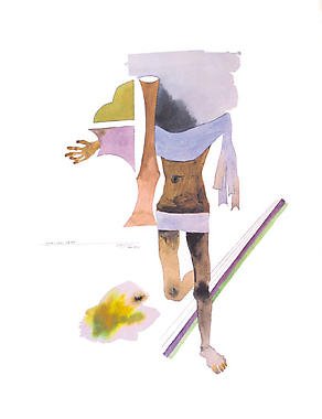 Untitled fromâ Passage into Human SpaceâHusain Signed limited edition Indian Contemporary art