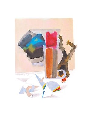 Untitled fromâ Passage into Human SpaceâHusain Signed limited edition Indian Contemporary art