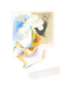 Untitled fromâ Passage into Human SpaceâHusain Signed limited edition Indian Contemporary art