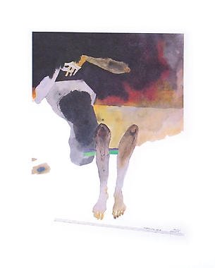 Untitled fromâ Passage into Human SpaceâHusain Signed limited edition Indian Contemporary art