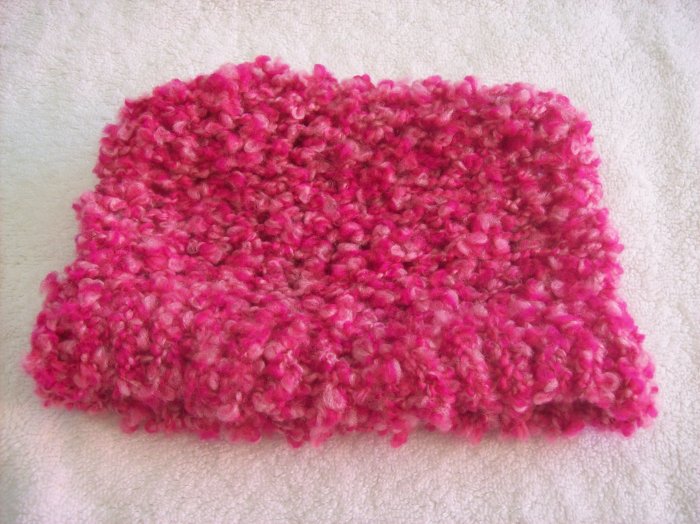 Hand-knitted kids hat, pink