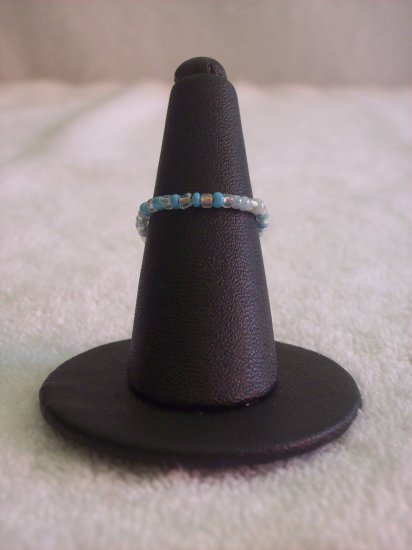 Simple ring, clear and light blue