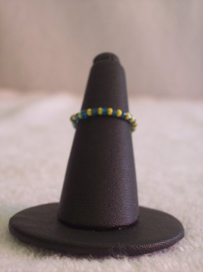 Simple ring, blue and yellow