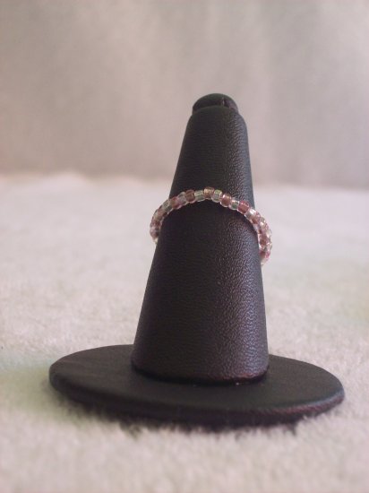 Simple ring, clear and pink