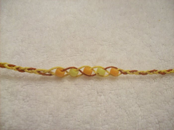 Wish bracelet (orange and yellow) - orange and yellow alternating (5)