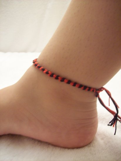 Black and red knotted