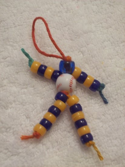 Baseball, blue and orange