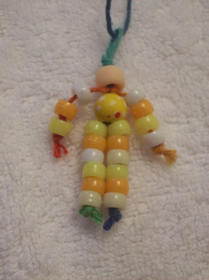 Flower bead (yellow), yellow, tan, orange, white
