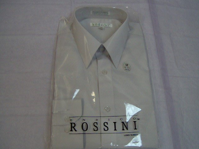 men long sleeve dress shirts, sizes 15.5 to 18.5, 34/35 sleeve length-blue,white,black,brown,peach