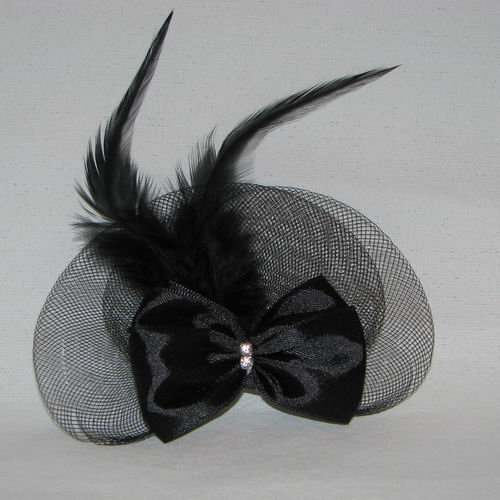 Rosa Fascinator on metal comb