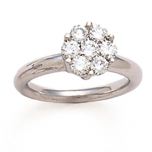 14kw Round Brilliant Cut Inverted Look Diamond Ring - Retail $1783.95